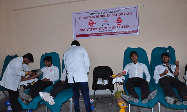 blood donation camp noida by Pharmacy Diploma colleges in delhi ncr